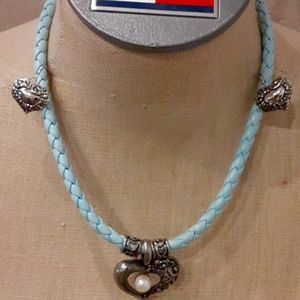 Heart necklace & matching earrings set